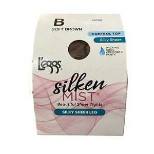 Leggs Pantyhose NEW 98559 Soft Brown Womens B Control Top Sheer Toe